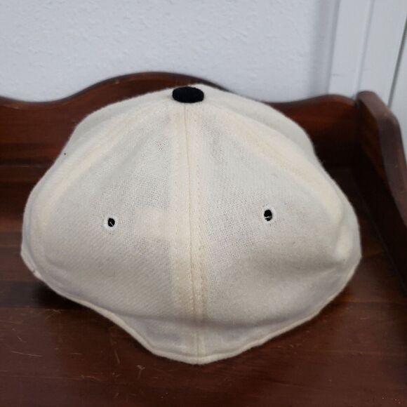 VINTAGE‎ USA Baseball Hat Cap Fitted 6 7/8 White Ebbets Field Flannels USA - Picture 3 of 8